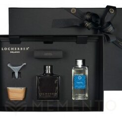 Darčeková sada GIFT BOX 250 ml CAPRI BLUE: aróma difuzér 250 ml s viečkom z orechového dreva, náplň 250 ml, tyčinky, lievik + vonný sáčok