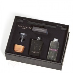 Darčeková sada GIFT BOX 250 ml BLACK Karthago: aróma difuzér 250 ml s viečkom z orechového dreva, náplň 250 ml, tyčinky, lievik + vonný sáčok