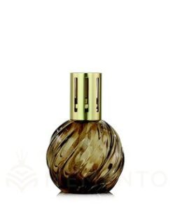 Velká katalytická lampa SPIRAL AMBER sklenená hnedá